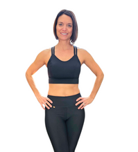 Load image into Gallery viewer, Deva Top - Criss Cross Crop - Black