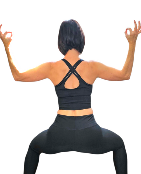 Deva Top - Criss Cross long - Black