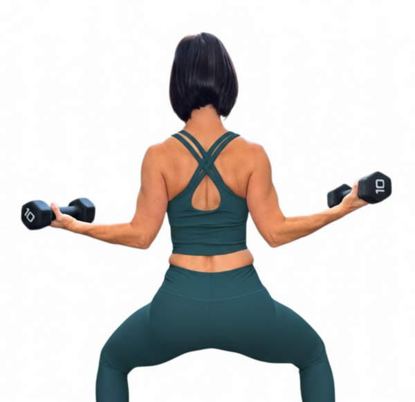 Deva Top - Criss Cross long - Emeral Green