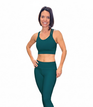 Charger l'image dans la galerie, Top Deva - Dos croisé court - Vert émeraude 
