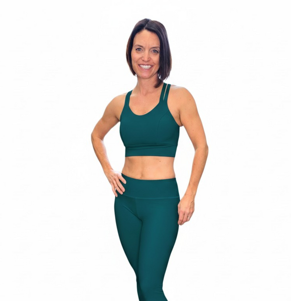 Deva Top - Criss Cross long - Emeral Green