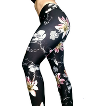 Load image into Gallery viewer, Leggings Flower themed side picture recycled plastic clothing
